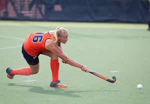 Syracuse's Roos Weers scored her first two goals of the season Sunday afternoon, both coming off penalty corners.